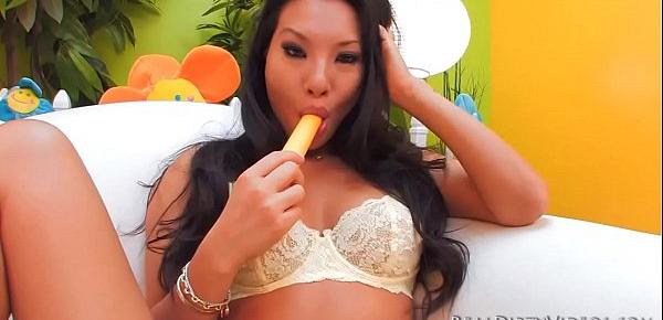  Asian MILF Asa Akira Plays With Her Pussy Then Drilled by BWC